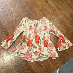 Floral Smocked Peplum Top